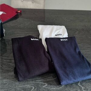 BOSS Trio of Black, White, and Navy Tees